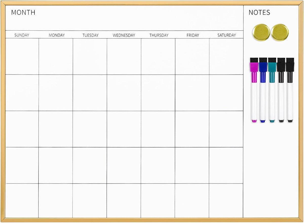 VUSIGN Calendar Whiteboard 17x23 Magnetic Dry Erase Board Wall Mount