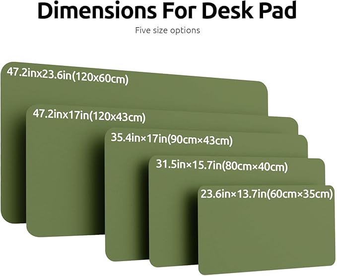 YSAGi Leather Desk Pad Protector, Office Desk Mat, Large Mouse Pad, Non-Slip PU - Image 4