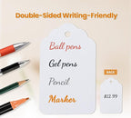 1000 PCS White Price Tags with String Attached, 1.75 x 1.1 Inches, Goefun - Image 5