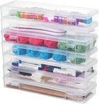 novelinks Stackable Plastic Clear Storage Box Containers - Image 2