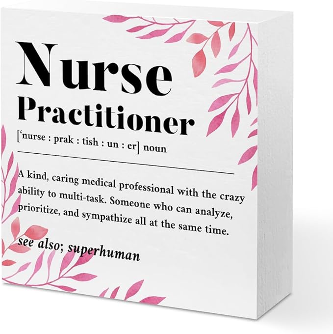 Nurse Practitioner Gifts for Women, Nurse Gifts Wood Box Sign, Appreciation by Unknown
