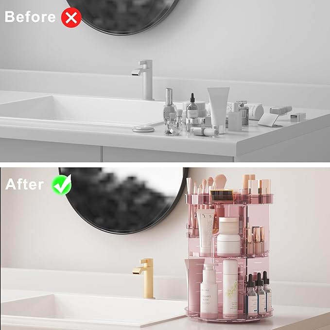 Jiavarry 360 Rotating Makeup Organizer - Image 6