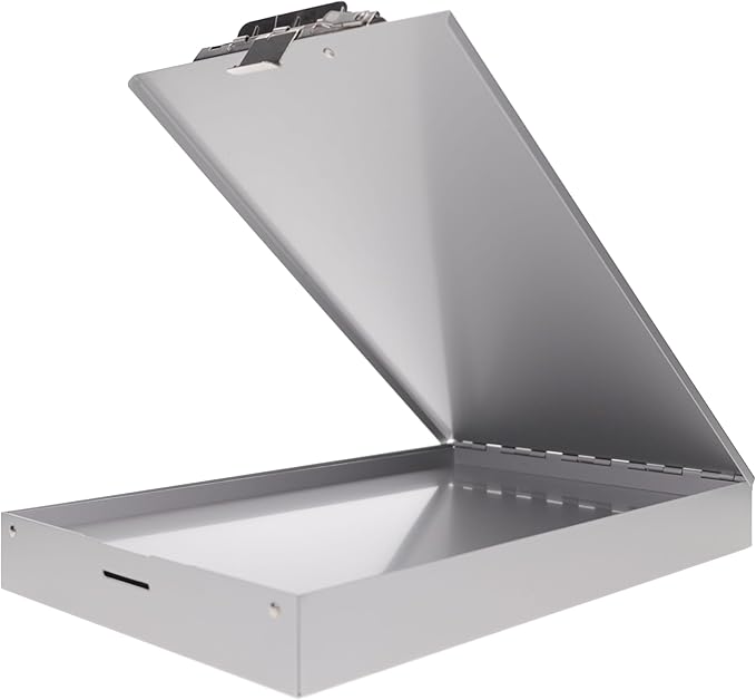 Saunders Metal Clipboard with Storage, Letter Size Paper Organizer, Steel Clip - Image 5