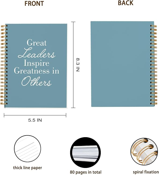 OXW Blue Meeting Notebooks for Work, Leadership Gifts Office Work Notebook - Image 4