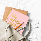XQLZY This Meeting Could Have Been A Fist Fight Pink Gold Spiral Notebook - Image 5