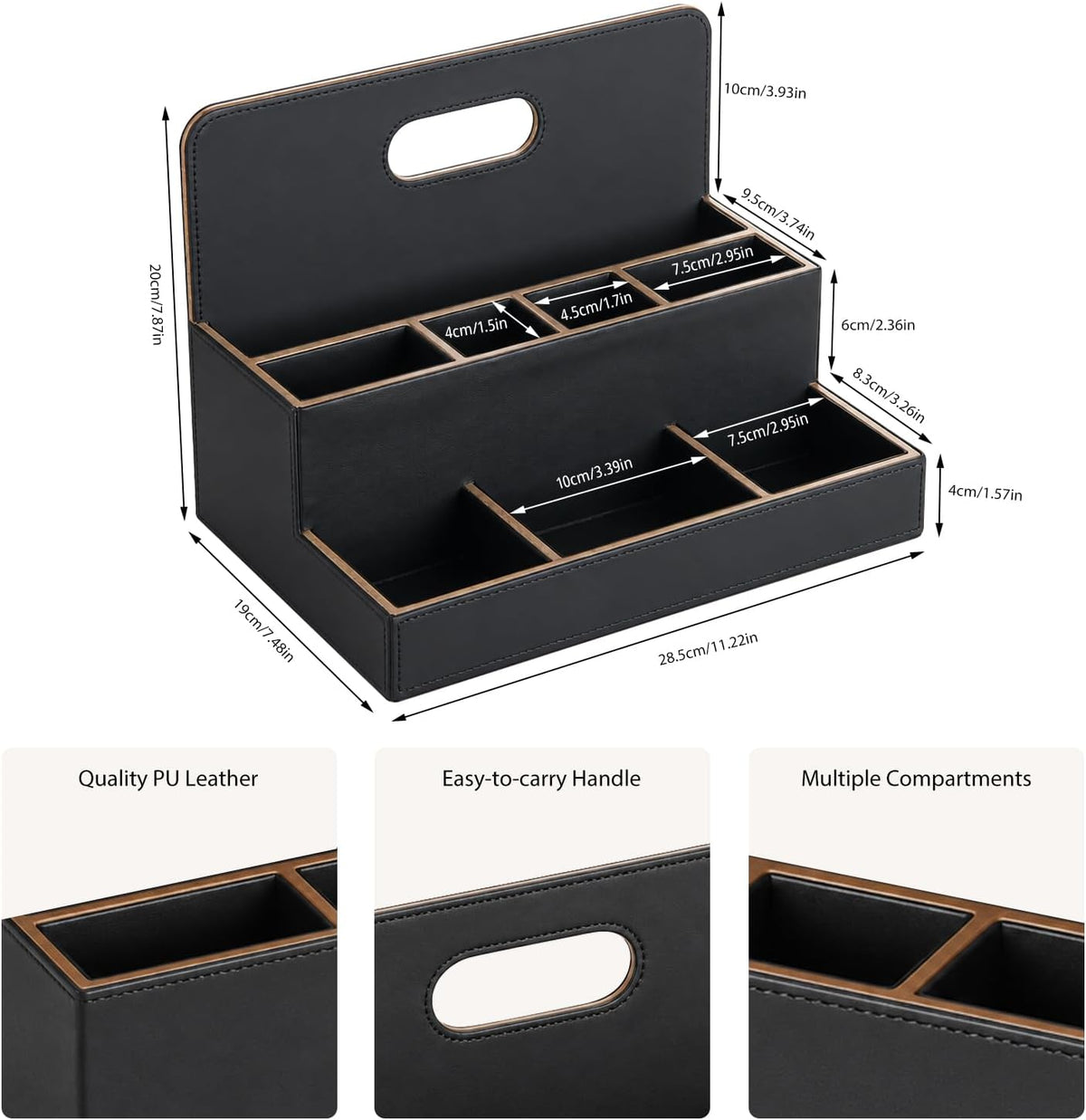 Mail Organizer Countertop, Pencil Holder, Office Supplies File Bill Sorter