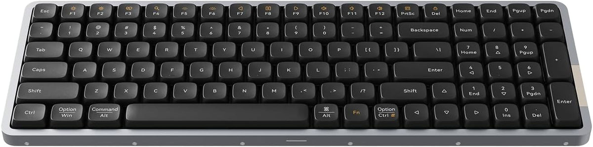 Flow 100 Keys Low-Profile Mechanical Keyboard, All-Aluminum Body (Black)