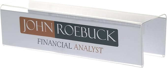 Source One Deluxe Clear Acrylic Cubicle Name Plate - Image 4
