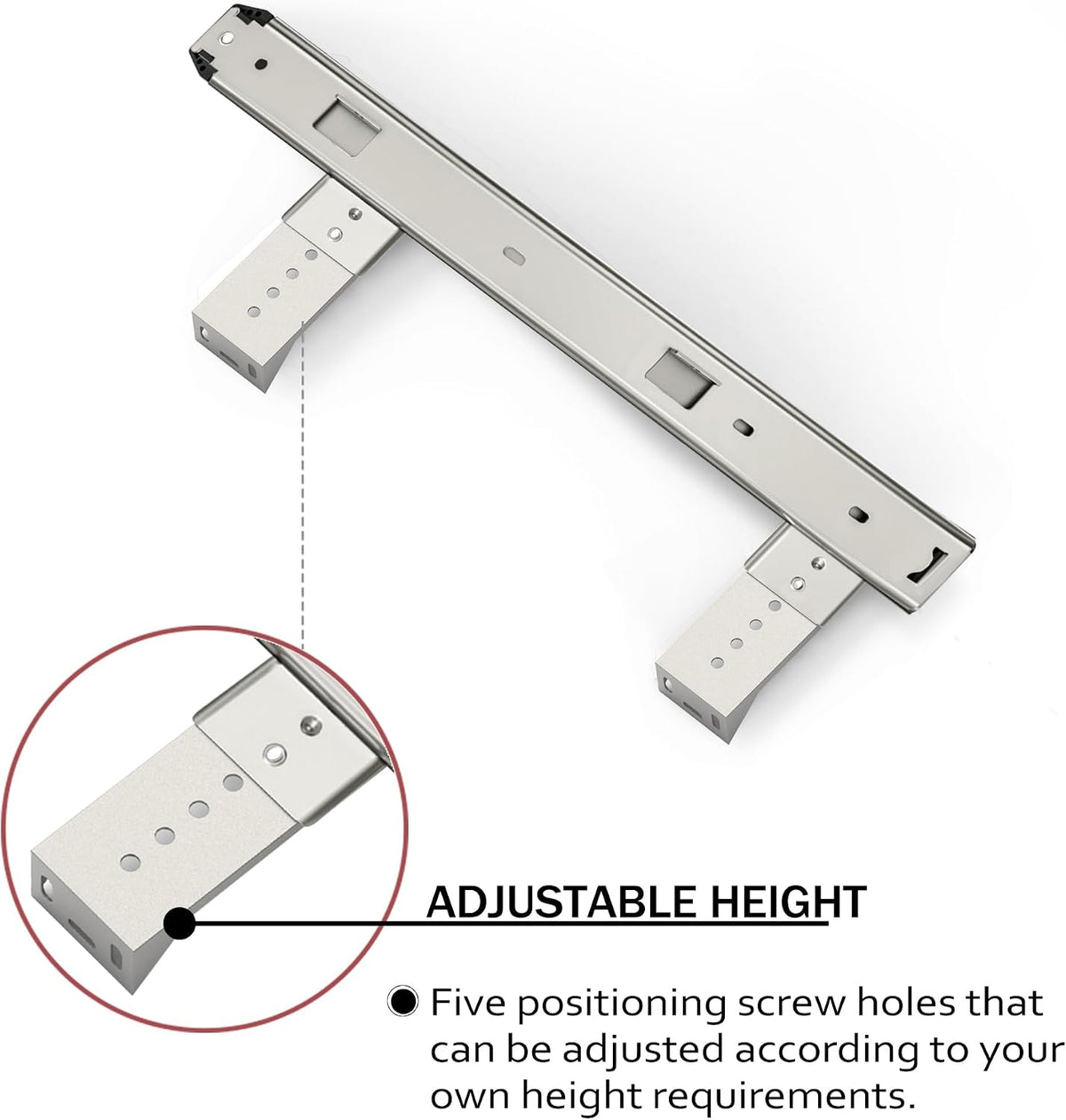 FRMSAET Heavy Duty Under Mount 12/14/16/18inch Drawer Slides-16 inch Silver
