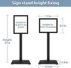 STANDNEE Heavy-duty 8.5x11 in Sign Stand Holder Floor Stand Sign, Poster - Image 5