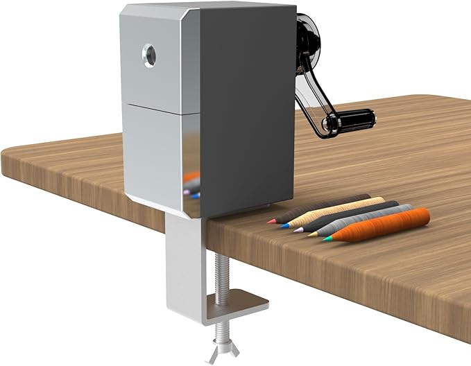 Premium Desktop Manual Pencil Sharpener, Desk Mount Design by Unknown