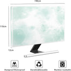 Baocicco Abstract Watercolor Waterproof TV Display Screen Cover 80 Inch Cyan - Image 2