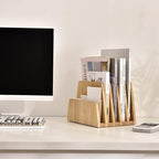 KIRIGEN Desktop File Document Holder Stand 5 Slots Mail Paper Organizer Desk - Image 9