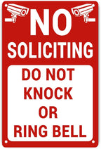 No Soliciting Sign for House/Home, Metal Yard Sign for Front Door, Perfect by LaZimnInc