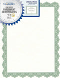 Geographics® 30% Recycled Blank Parchment Certificates, 8 1/2" x 11", Optima by Geographics