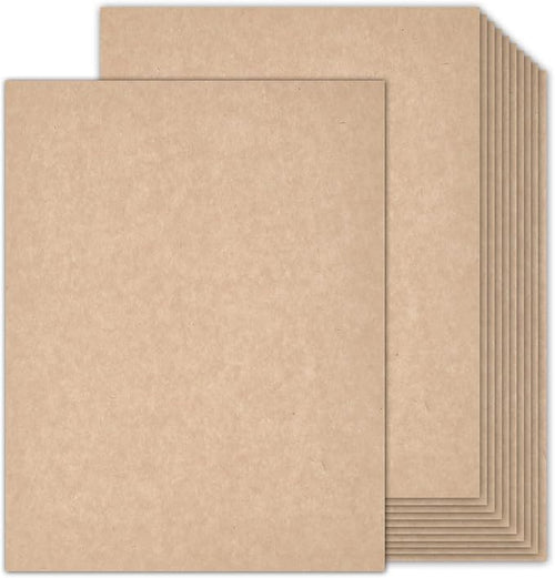 100 Sheets Parchment Cardstock 8.5 x 11 Textured Printer Paper, Goefun 90lb Tan by Goefun