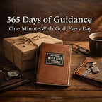 lajotiz One Minute With God: 365 Days Daily Prayer Book For Men | Daily Devotional and Prayer Journal Note Book Brown Faux Leather