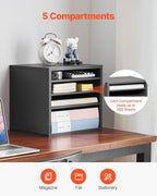 VEVOR Literature Organizer, 5 Compartments Office Mailbox - Image 4