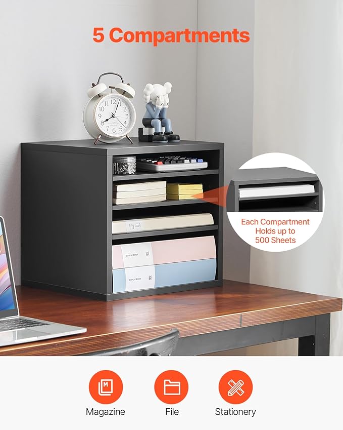 VEVOR Literature Organizer, 5 Compartments Office Mailbox - Image 4