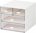 MILULUGO Makeup Organizer with 4 Drawers, Desk Organizer, Cosmetics Storage Box by MILULUGO