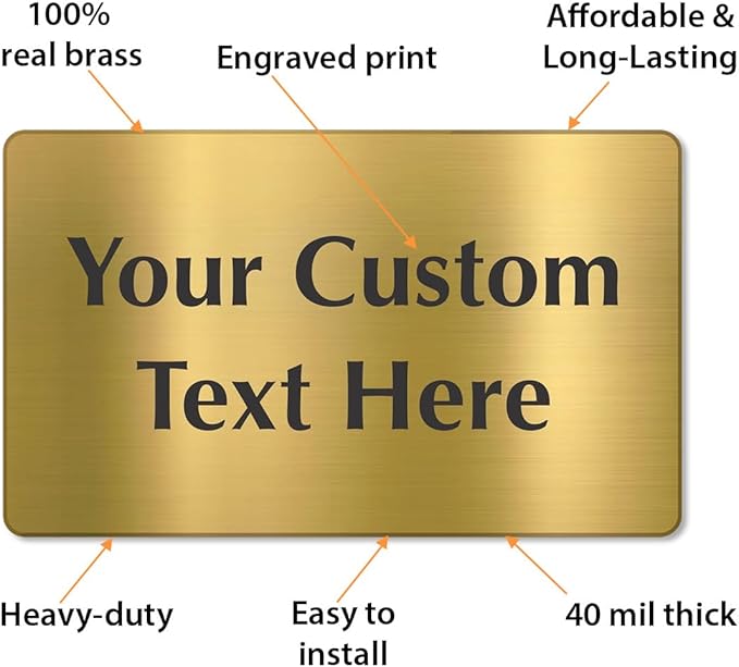 SmartSign Custom Brass Sign - Image 3
