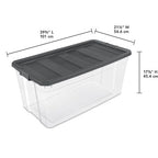 Sterilite 3-Pack Modular Stacker Box, Durable Clear Plastic Storage Bins - Image 4