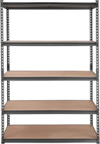 vevor storage shelves 5-tier adjustable 2000 lbs 48"x24"x72", view 9