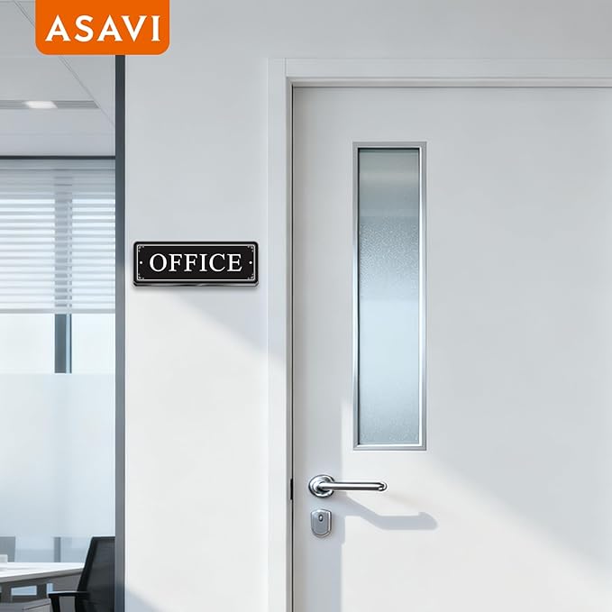ASAVI “OFFICE” Acrylic Door Sign – Waterproof & Fade-Resistant Office Label - Image 7