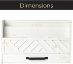 BLU MONACO | White Wooden Mail Organizer - Image 6