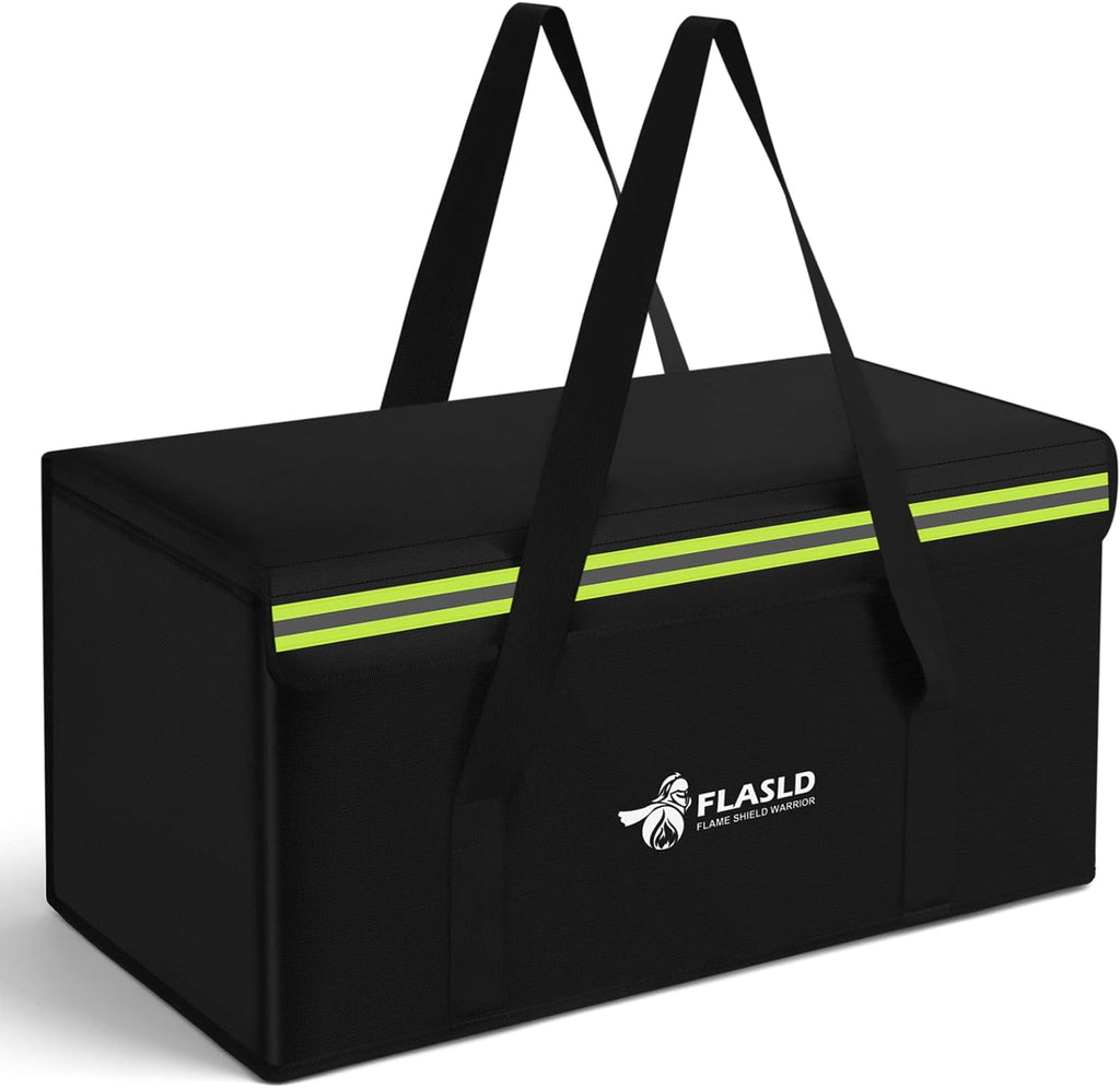 FLASLD Large Fireproof Document Bags, Fireproof Folder Safe Box