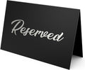 10 Pack Black Reserved Table Signs by Iricus