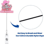 Stay Positive Skull Funny Nurse Badge Reel, Retractable ID Card Badge Holders - Image 5