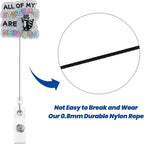 All of My Systems are Nervous Funny Nurse Badge Reel, Cute Raccoon Retractable - Image 5