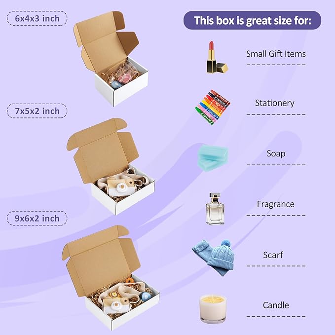 Eupako 30 Pack Small Shipping Boxes Assorted Sizes, Cardboard Boxes - Image 3