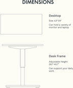 FLEXISPOT EN1 One-Piece Solid Wooden Standing Desk 63 x 24 Inches Height - Image 7