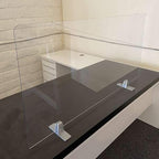 4 Pack T Shaped Office Desk Partition Clamp, Aluminum Sneeze Guard Bracket - Image 6