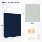 Ospelelf Vintage Hardcover 3 Ring 1 inch Leather Binder, Professional Binders - Image 5