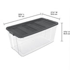 Sterilite 6-Pack Modular Stacker Box, Durable Clear Plastic Storage Bins - Image 4