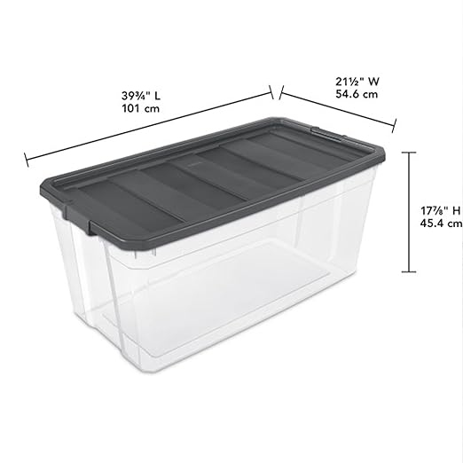Sterilite 6-Pack Modular Stacker Box, Durable Clear Plastic Storage Bins - Image 4