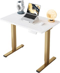 HUANUO 32" Small Electric Standing Desk Adjustable Height, 4 Memory Height by HUANUO