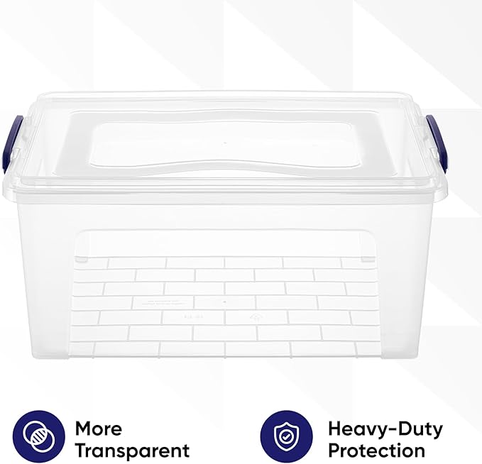 Superio Storage Bins with Lids, Stackable Totes, BPA Free, Odor Free, Organizer - Image 6