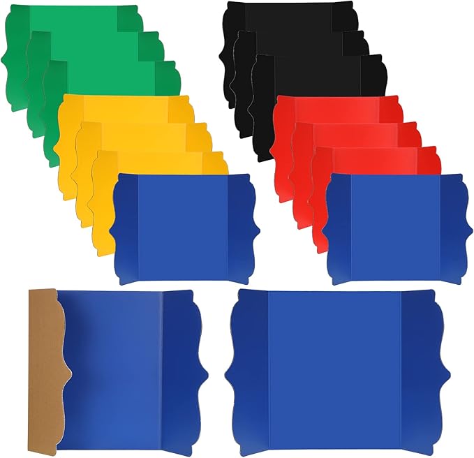 15 Pcs Trifold Presentation Board 12 x 20 Inch Trifold Poster Board Portable by Censen