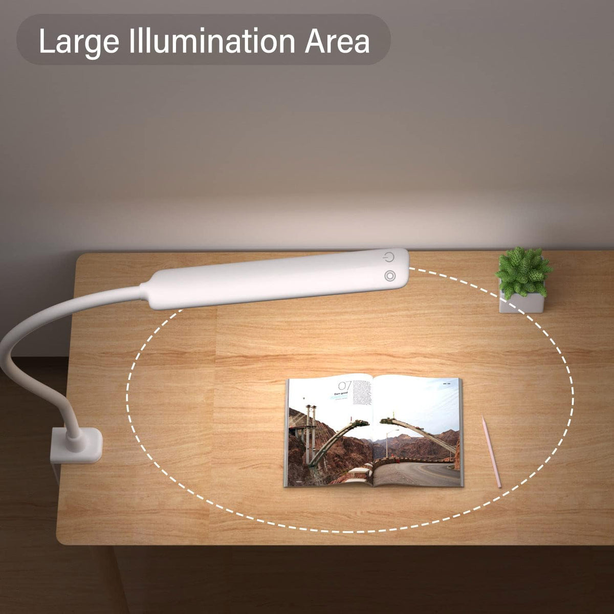 LED Desk Lamp With Clamp, 10W Gooseneck Lamps Touch Control,Swing Arm Clamp L...