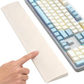 Silicone Wrist Rest for Full-Sized Mechanical Keyboards - Honeycomb Anti-Slip Base, 17.6-Inch Palm Support for Ergonomic Typing and Pain Relief (Ivory White, 17.6)