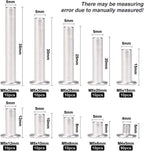 Chicago Binding Screws Assorted Kit,90 Sets 304 Stainless Steel Phillips Chicago Screw Binding Post Screw Kit for DIY Leather Decoration Scrapbook Photo Albums Bookbinding(9 Sizes)