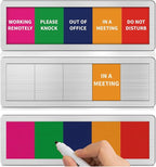 Office Door Signs with 5 Printed Status Options – Do Not Disturb, Out of Office by EliteSign