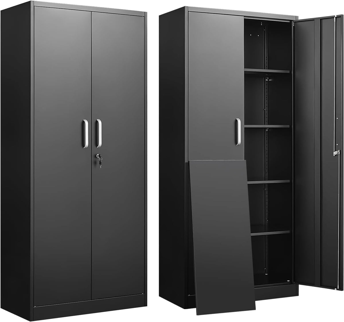 guizeeopo metal storage cabinet with adjustable shelves, garage, main product view