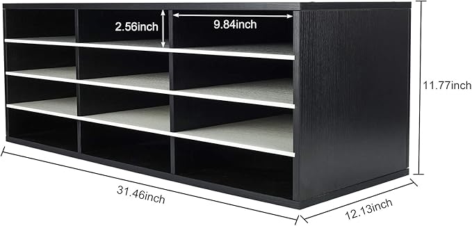PAG Mail Sorter, Wood Countertop Literature Organizer, Student Mailbox - Image 5