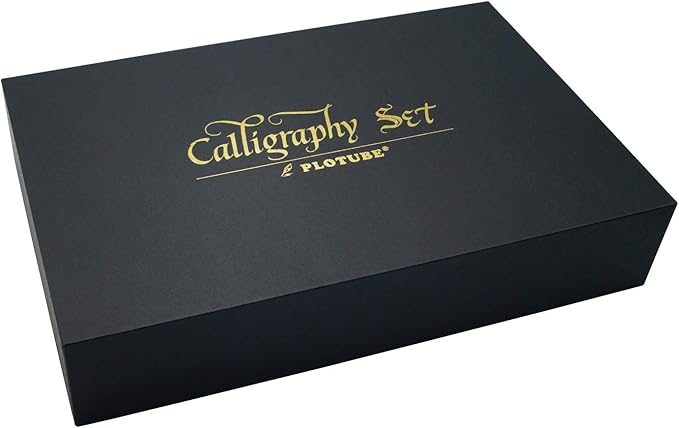 Plotube Calligraphy Pen Set – Includes Wooden Dip Pen, Antique Brass Holder - Image 7