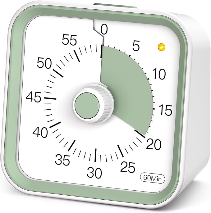 Visual Timer for Kids with Pause Function, 60 Minute Countdown Timer for Kids by InfPokidCuteVisualTimer